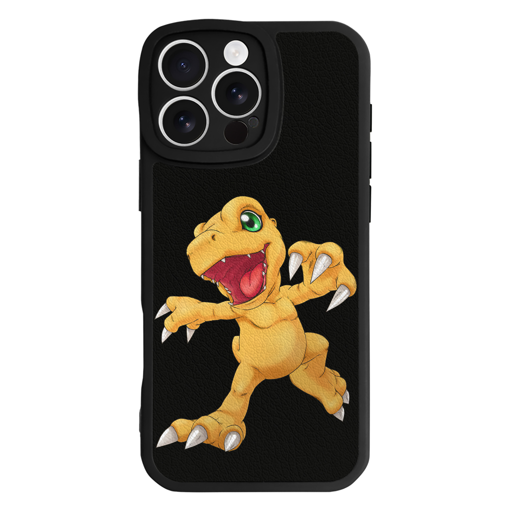 （画像用） Digimon デジタルモンスター/デジモン 【iPhone 16シリーズ対応】シリコンスマホケース（レザー調） 材質：シリコン
